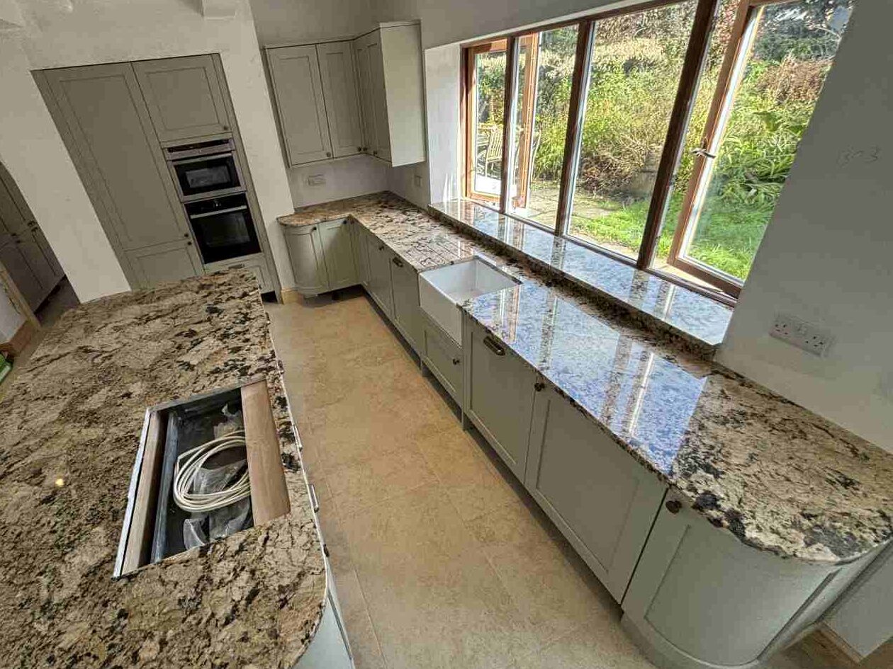 Granite worktops natural stone - brown gold colours